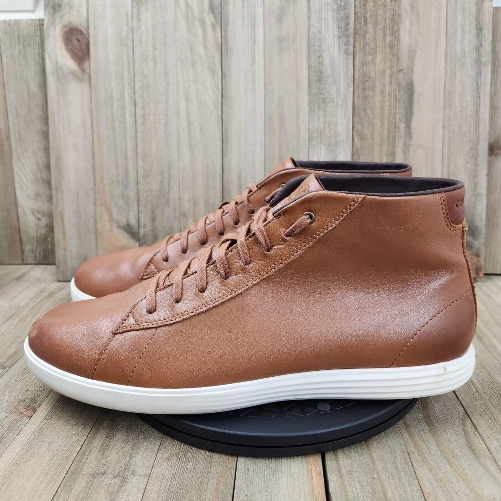 Mens Cole Haan Grand Crosscourt High Top size 12 Brown Lifestyle Sneakers Shoes